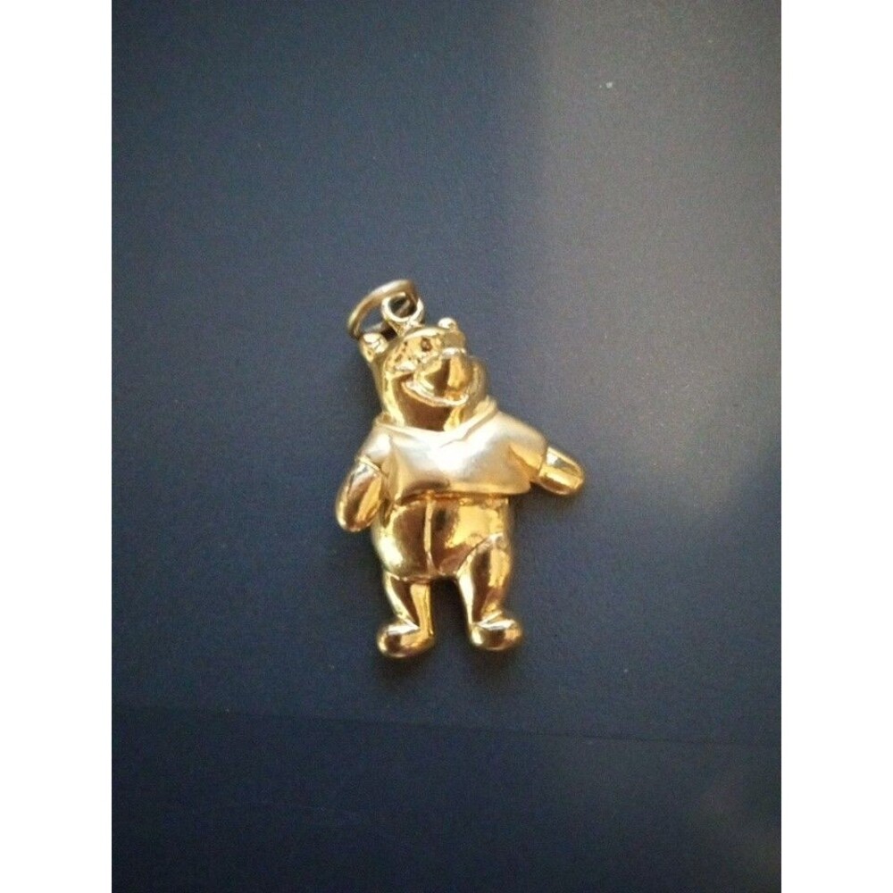 Disney Winnie the Pooh Charm Pendant 1.5 " Licensed Disney Gold Tone Movable - Picture 3 of 9